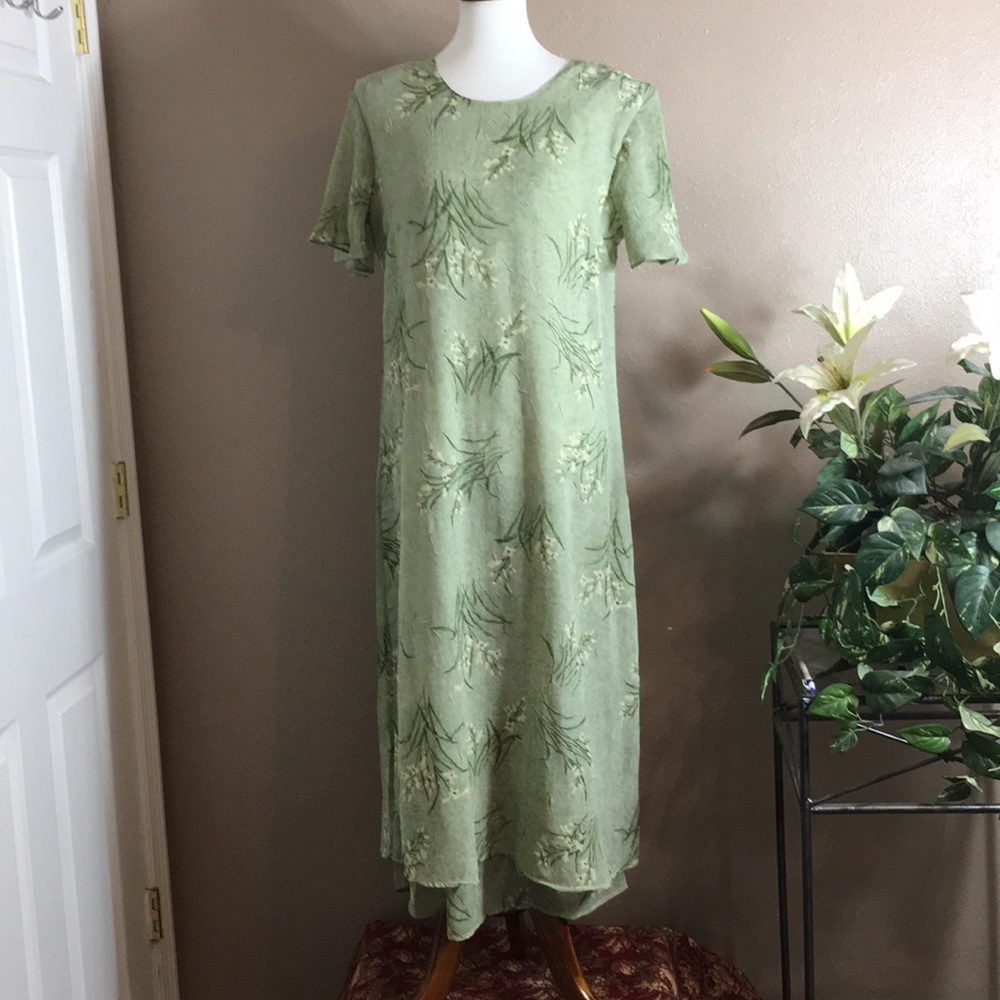 Green Floral Maxi Dress